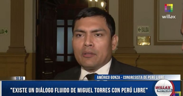 Américo Gonza dice que existe un diálogo fluido entre Miguel Torres con Perú Libre (VIDEO)