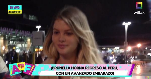 Brunella Horna confirmó embarazo, pero más se preocupó porque fue captada sin maquillaje