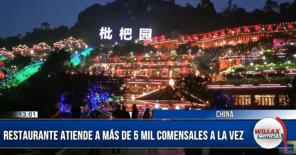 China: restaurante atiende a más de 5 mil comensales a la vez (VIDEO)