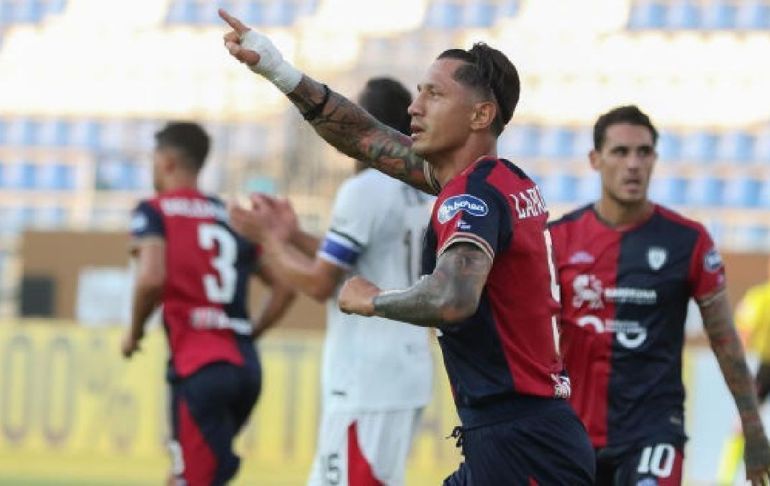 ¡Arriba Perú! Gianluca Lapadula anotó en el triunfo del Cagliari [VIDEO]