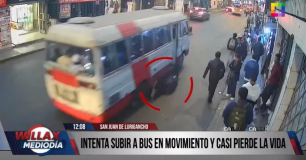 Portada: Imprudencia en SJL: joven fue aplastado por llantas de bus cuando intentó abordarlo en pleno movimiento