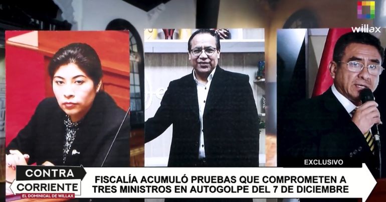 Fiscalía acumuló pruebas que comprometen a tres exministros en autogolpe de Pedro Castillo