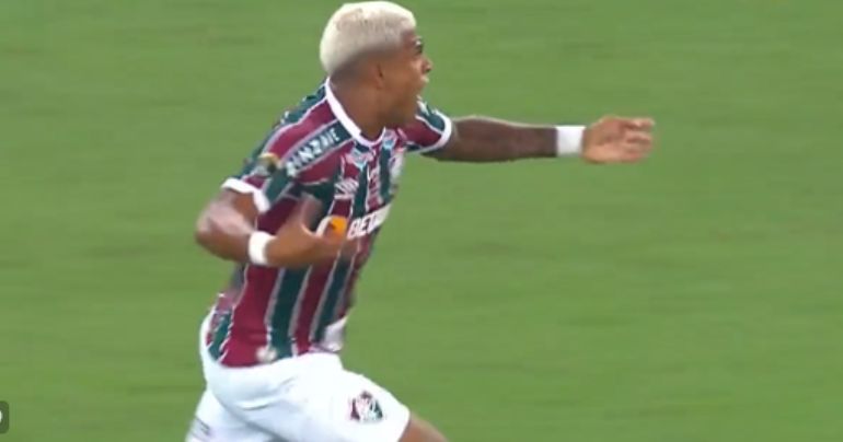 John Kennedy anotó el segundo gol para Fluminense ante Boca Juniors, por la final de la Copa Libertadores