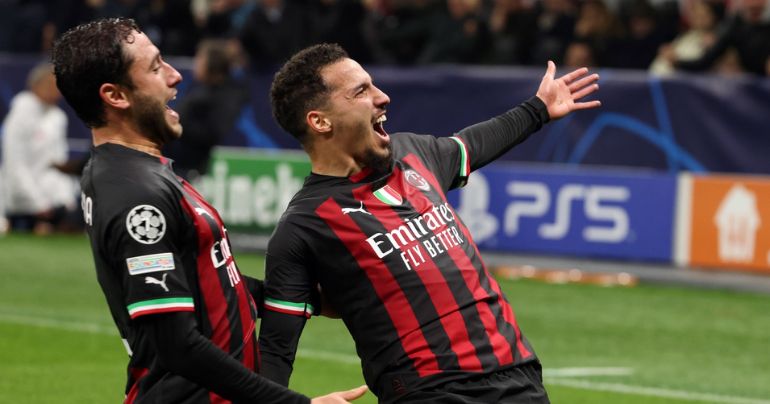 Champions League: AC Milan venció 1-0 a Napoli y se ilusiona con llegar a las semifinales del torneo