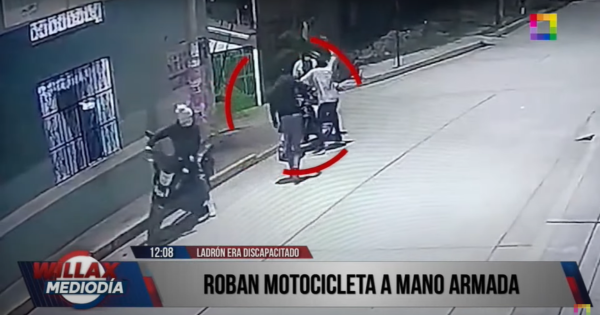 3 ladrones robaron moto a hombre distraído en Jaén: uno de los hampones tiene dificultades para caminar