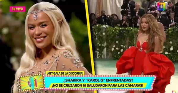 ¿Shakira y Karol G están enfrentadas?: no se cruzaron ni saludaron para las cámaras en la MET Gala 2024