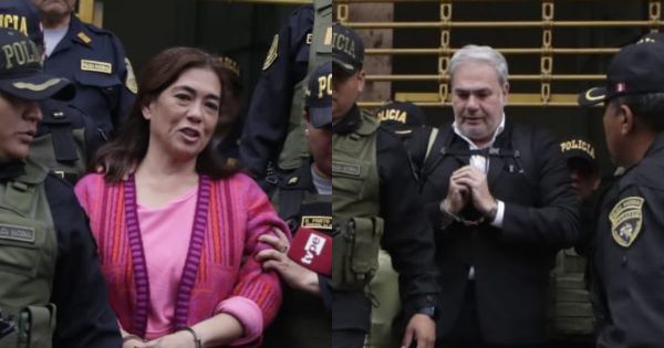 Sada Goray y Mauricio Fernandini fueron trasladados a carceleta del INPE en Ancón