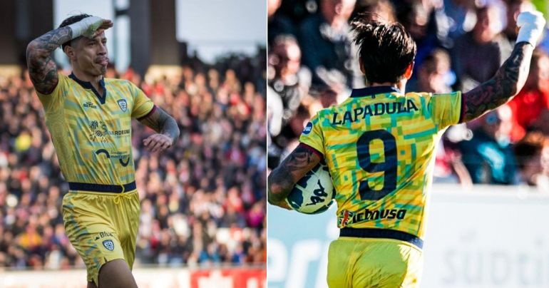 Con toque peruano: Gianluca Lapadula anotó en el empate del Cagliari 1-1 con Bari