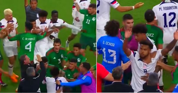 ¡Repudiable! Jugadores de México y Estados Unidos se pelearon en la Liga de Naciones Concacaf