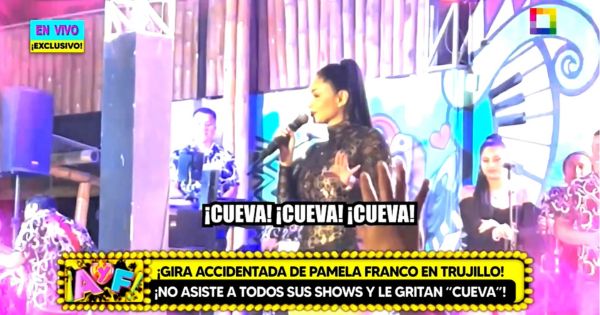 Portada: Pamela Franco ofrece concierto y público le recuerda a Cueva: "Así no voy a poder cantar"