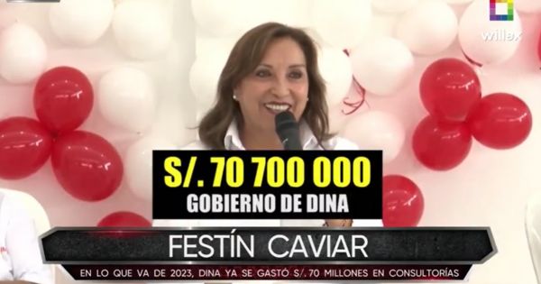 ¡FESTÍN CAVIAR! En lo que va del 2023, Dina Boluarte ya gastó S/. 70 millones en consultorías (VIDEO)