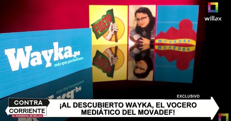Roxana Loarte Villalobos, actual editora de Wayka Perú, firmó el planillón del Movadef