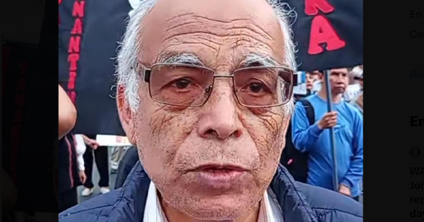 Aníbal Torres, quien se salvó de la cárcel por supuestamente estar mal de la próstata, participa en marcha contra el Gobierno