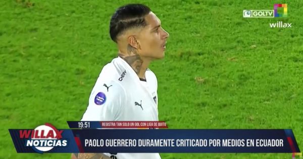 ¡No la pasa bien en LDU! Paolo Guerrero es duramente criticado por los medios en Ecuador (VIDEO)