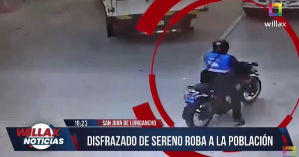 San Juan de Lurigancho: en pleno estado de emergencia, falso sereno roba a la población (VIDEO)