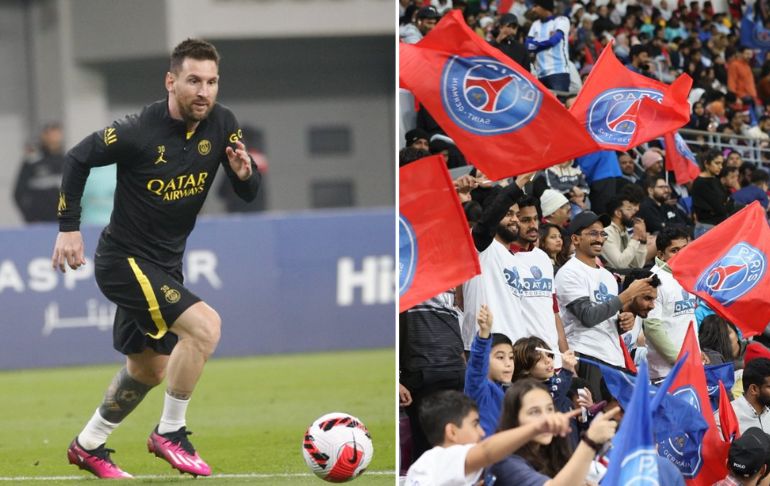 ¡Una locura! Más de 30 mil hinchas observaron el entrenamiento de Lionel Messi junto al PSG en Arabia Saudita