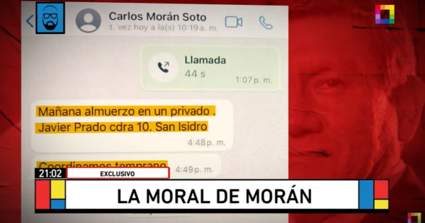 Portada: Mateo Castañeda desmiente a Carlos Morán: revela chats de reuniones generadas por el exministro vizcarrista