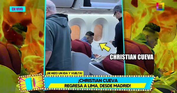 Portada: Christian Cueva regresó a Lima desde Madrid: ¿se quedará en la casa de Pamela López?