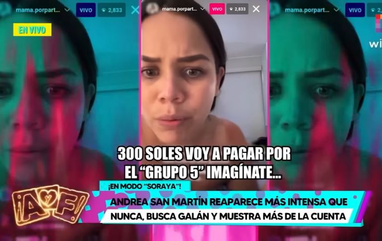 Andrea San Martín cuestiona precios de entradas para conciertos del Grupo 5: "¿300 soles voy a pagar?"
