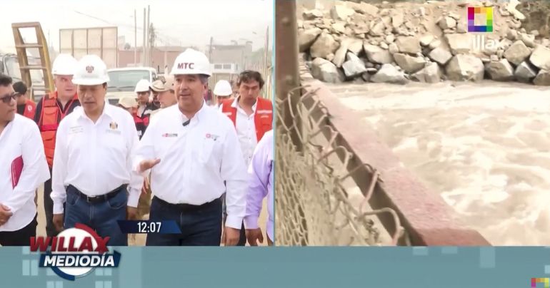 Portada: Chosica: ministro de Transporte y Comunicaciones inspecciona puente Huampaní