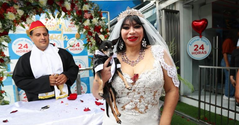 ¡Una locura! Susy Díaz se casó con su mascota 'Chiqui': "Es el único perro que no me abandona"