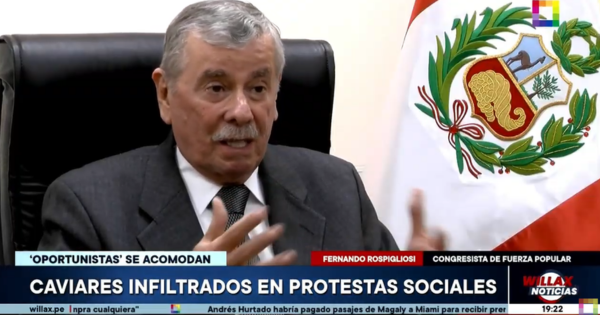 Rospigliosi señala que caviares están detrás de manifestaciones: "Así como las movilizaciones para tumbar a Merino"