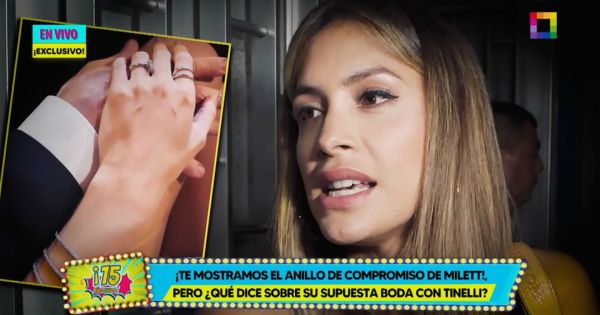 Portada: Milett Figueroa sobre anillo que le dio Marcelo Tinelli: "No ha sido una pedida de mano"