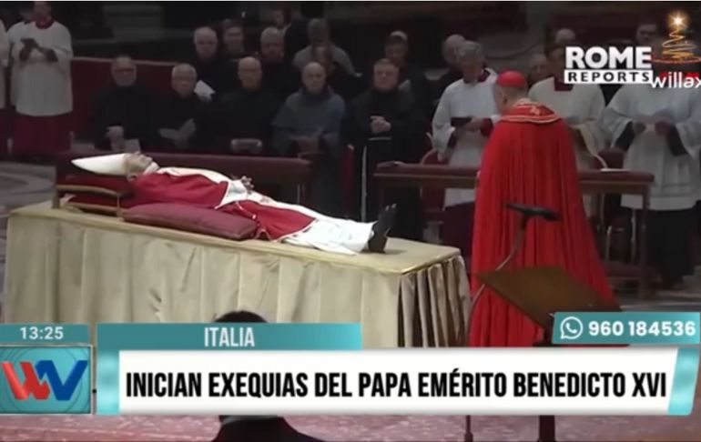 Italia: inician exequias del papa emérito Benedicto XVI [VIDEO]