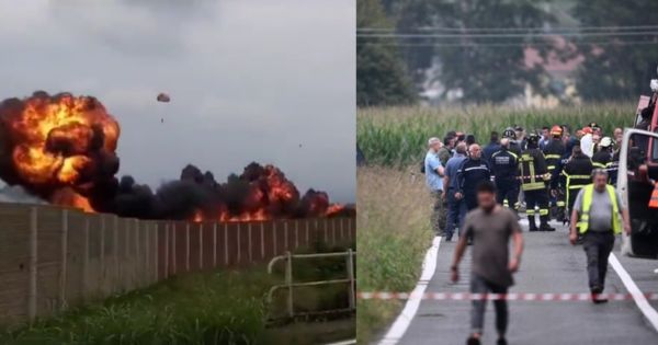 Italia: niña muere luego de que avión militar se estrelle contra el auto donde viajaba