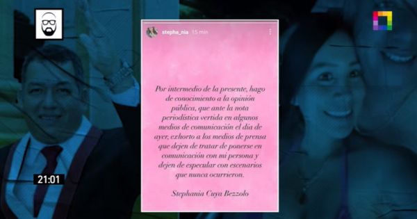 Portada: Stephania Cuya descarta pelea con esposa de Darwin Espinoza: "Dejen de especular"