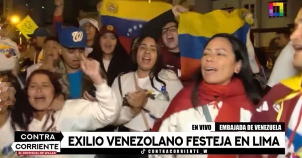 Exilio venezolano festeja en Lima ante posible derrota del dictador Nicolás Maduro: "Libertad, libertad"