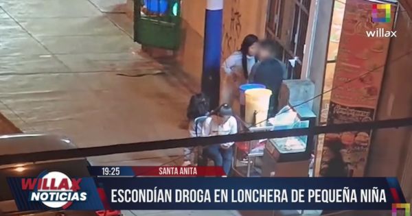 Santa Anita: sujetos usaban lonchera de una niña para vender droga [VIDEO]