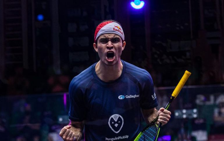 Diego Elías clasificó a los cuartos de final en el Torneo de Campeones de Squash