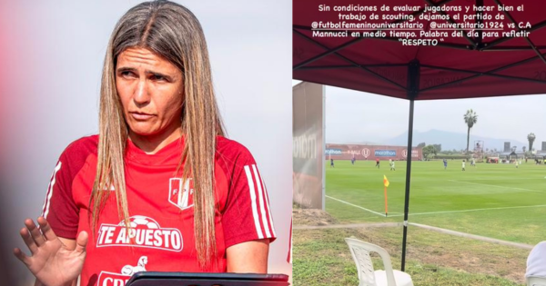 DT de Perú femenino abandona partido entre Universitario y Mannucci: "Sin condiciones de evaluar jugadoras"