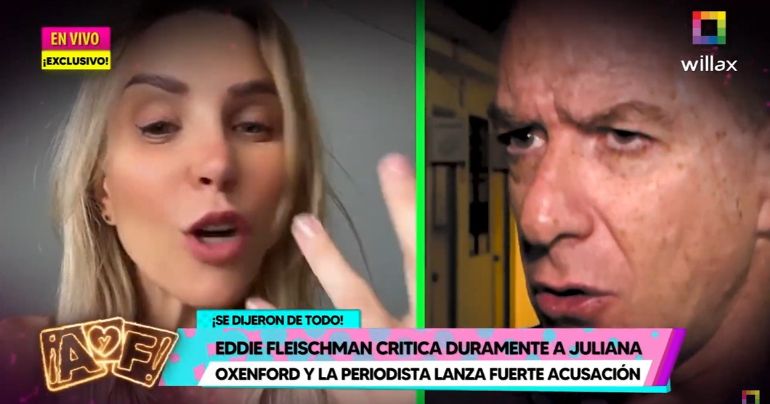 Eddie Fleischman sobre Juliana Oxenford: "Reconozco que decirle a 'repugnante' no estuvo bien"