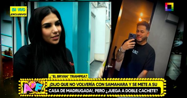 Alexa Gutiérrez a Bryan Torres tras verlo entrar a casa de Samahara: "Que no te tiren la ropa de nuevo"