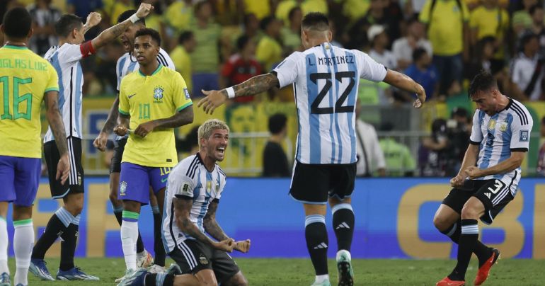 Portada: El campeón del mundo festeja en el Maracaná: Argentina venció 1-0 a Brasil por las Eliminatorias Sudamericanas
