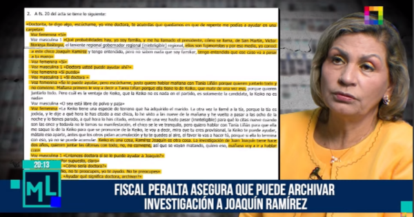 Elizabeth Peralta asegura que puede archivar investigación contra alcalde de Cajamarca, Joaquín Ramírez