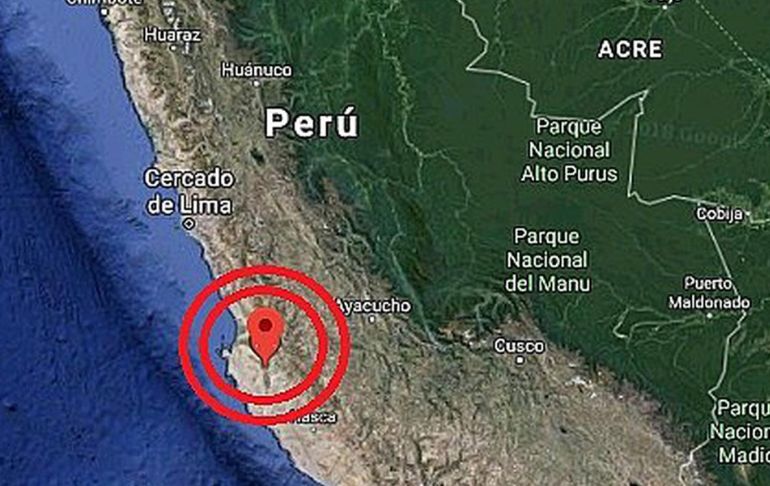 Portada: Sismo en Ica: temblor de magnitud  5.8 remeció Marcona