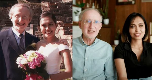 Mujer de 28 años se casa con hombre de 70: "Estamos muy enamorados"