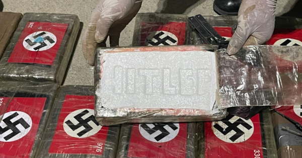 Piura: 58 kilos de cocaína con empaquetado nazi fueron incautados en Paita