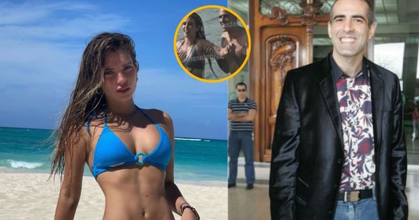 Flavia Laos fue captada en la playa junto al 'Rey de los casinos' Omar Machi