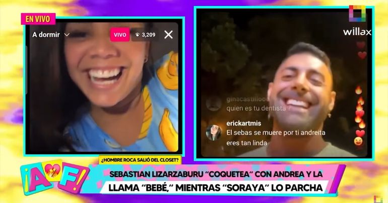 Sebastián Lizarzaburu ‘coquetea’ con Andrea San Martín y la llama 'bebé'