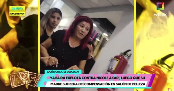 Mamá de Yahaira Plasencia se desmaya pero se queda en peluquería en vez de subir a ambulancia