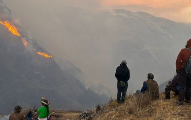 Ayacucho: incendio forestal en distrito de Chuschi deja tres fallecidos