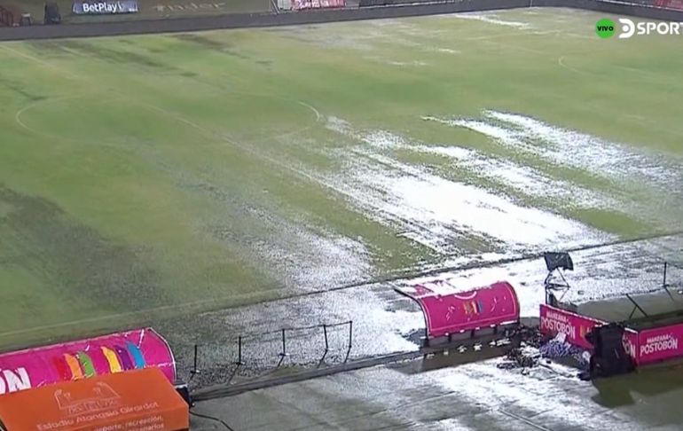 El partido entre Atlético Nacional y Alianza Lima fue suspendido por fuertes lluvias [VIDEO]