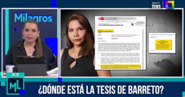 Portada: Milagros Leiva: "Sunedu no encontró la tesis de la fiscal Marita Barreto. Qué vergüenza"