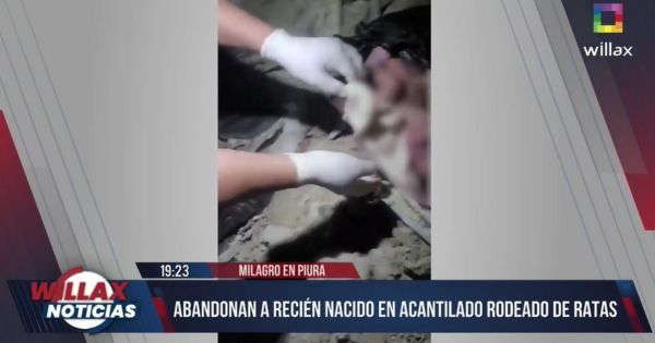 Piura: abandonan a recién nacido en acantilado rodeado de ratas (VIDEO)