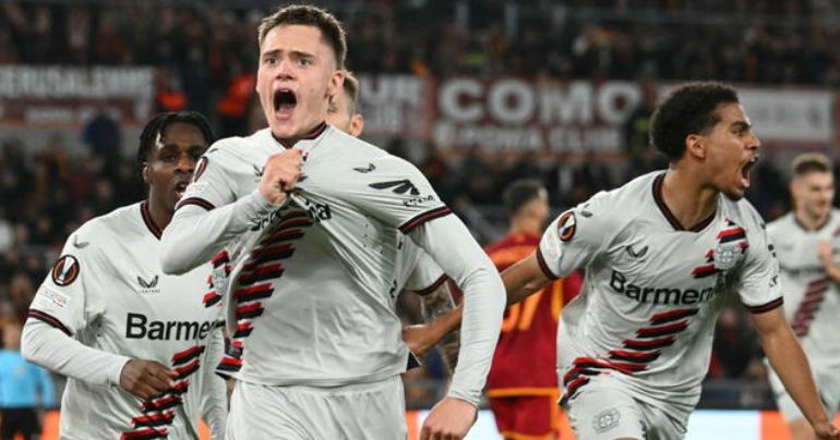 Portada: Bayer Leverkusen se acerca a la final de la Europa League: venció 2-0 a la Roma en Italia