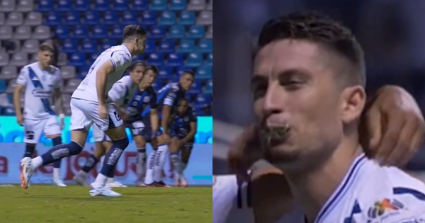 Santiago Ormeño anotó decisivo gol en Puebla vs. Querétaro: 'Ormedeus' celebró tanto comiendo pasto